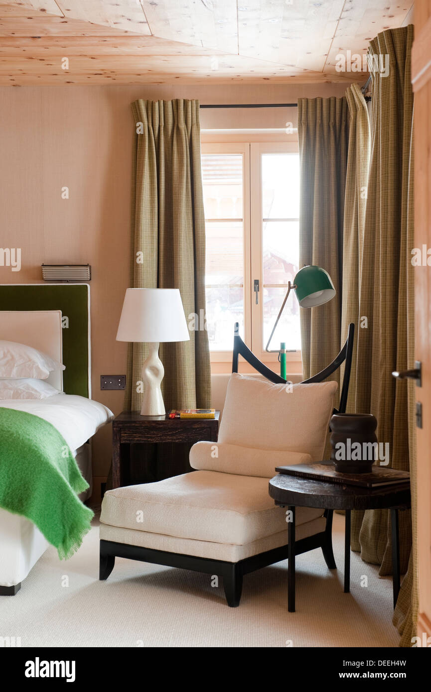 Chalet in Gstaad with interior design by Tino Zervudachi Stock Photo ...