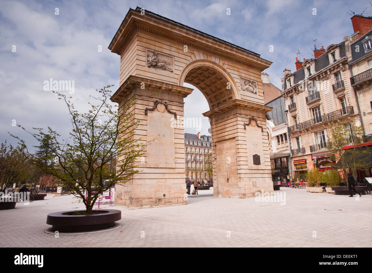 Porte Guillaume and Place Darcy in the centre of Dijon, Burgundy, France, Europe Stock Photo