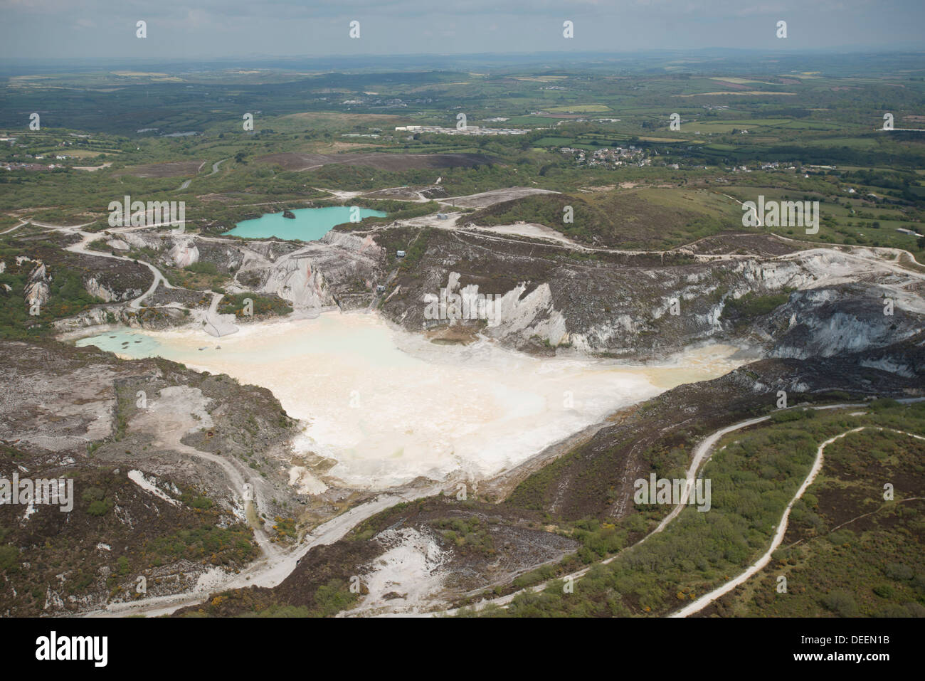 Clay pit, St. Austell, Cornwall, England, United Kingdom, Europe Stock Photo