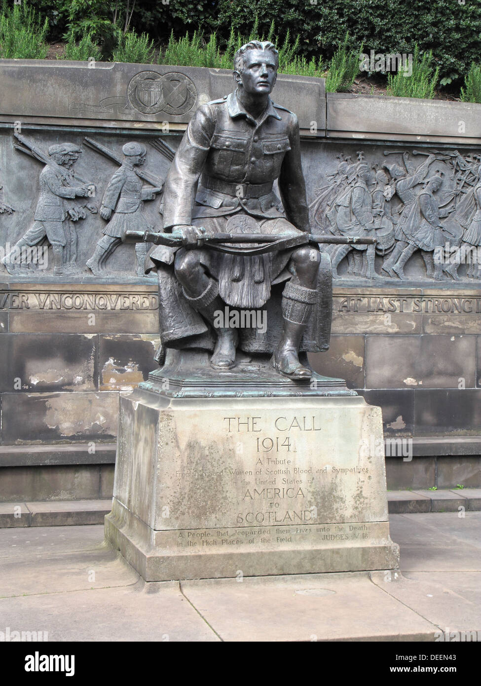 The Scots American War Memorial, Princes Street Gardens, Edinburgh, Scotland, UK Stock Photo