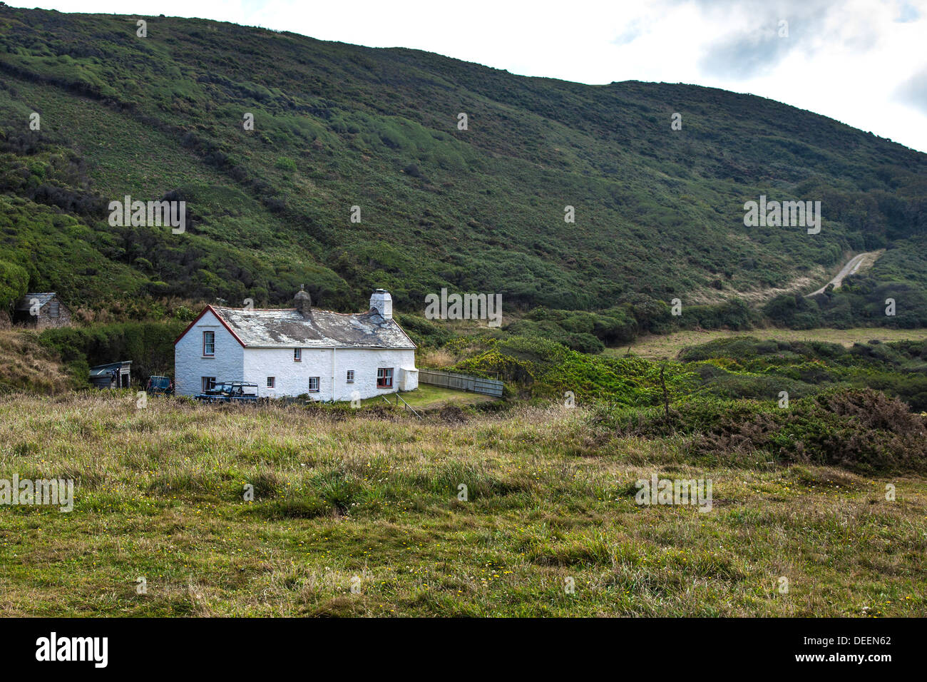 Remote Cottage at Blackpool Mill on Devon Coast Stock Photo Alamy