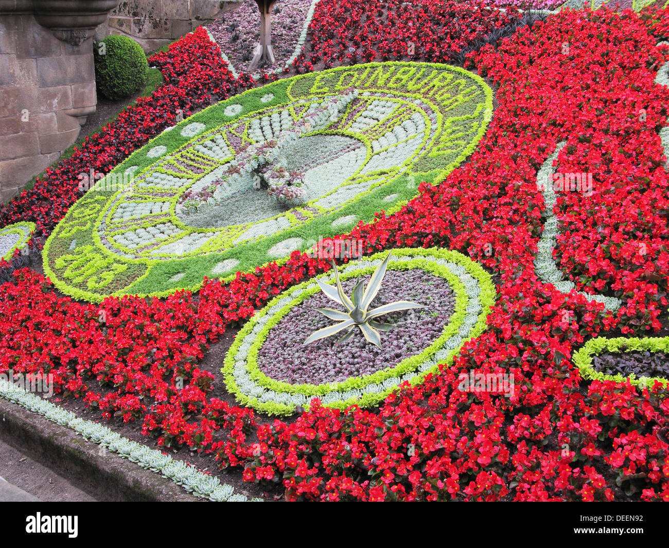 Floral Clock, Princes Street Gardens, Edinburgh, Scotland, UK Stock