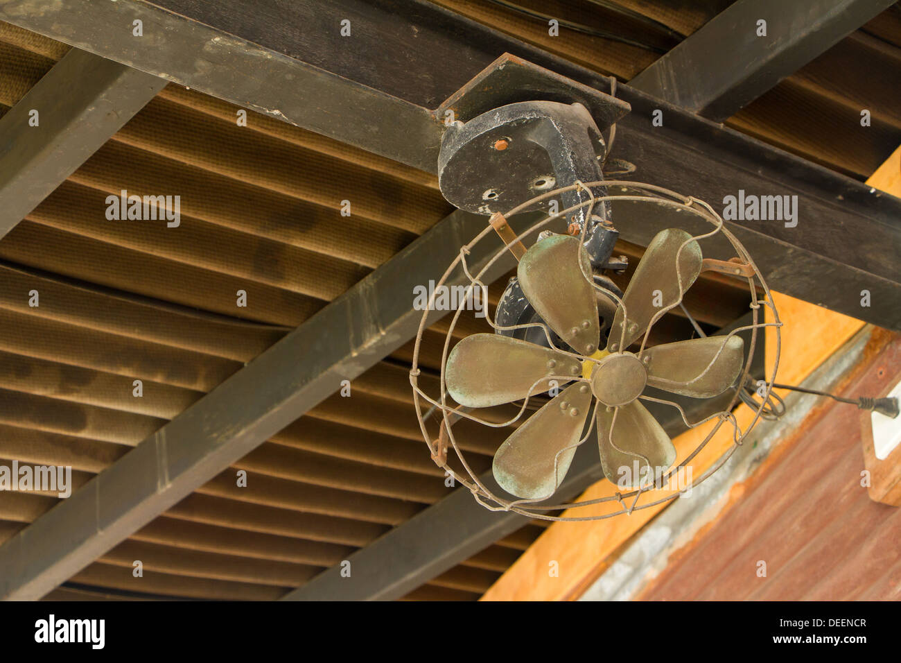 An Old Ceiling Fan Stock Photo