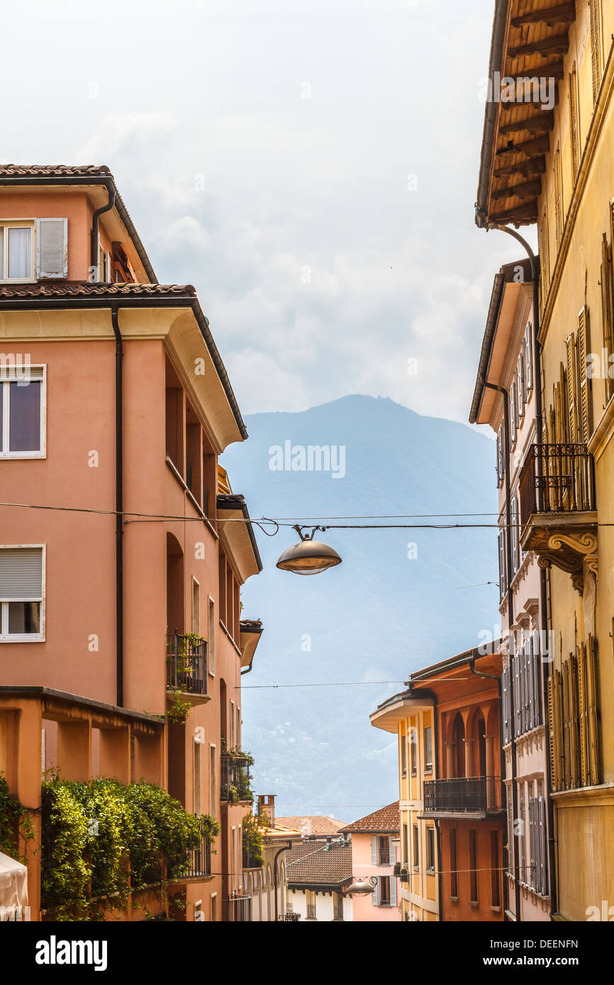 Apartment buildings, Lugano, Ticino, Switzerland Stock Photo Alamy