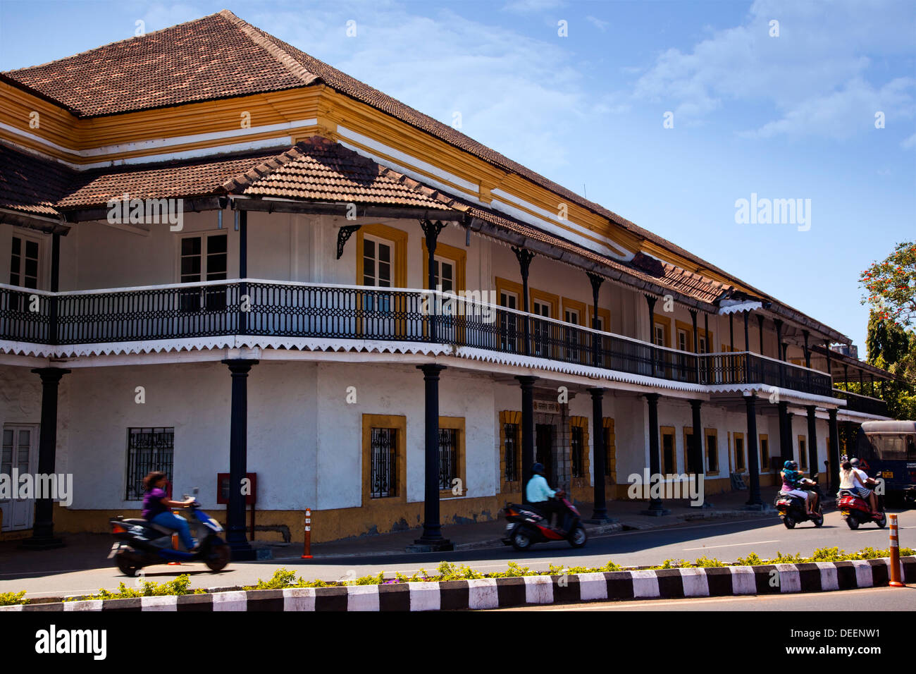 Facade of the government building, Secretariat Building, Panaji, Goa, India Stock Photo