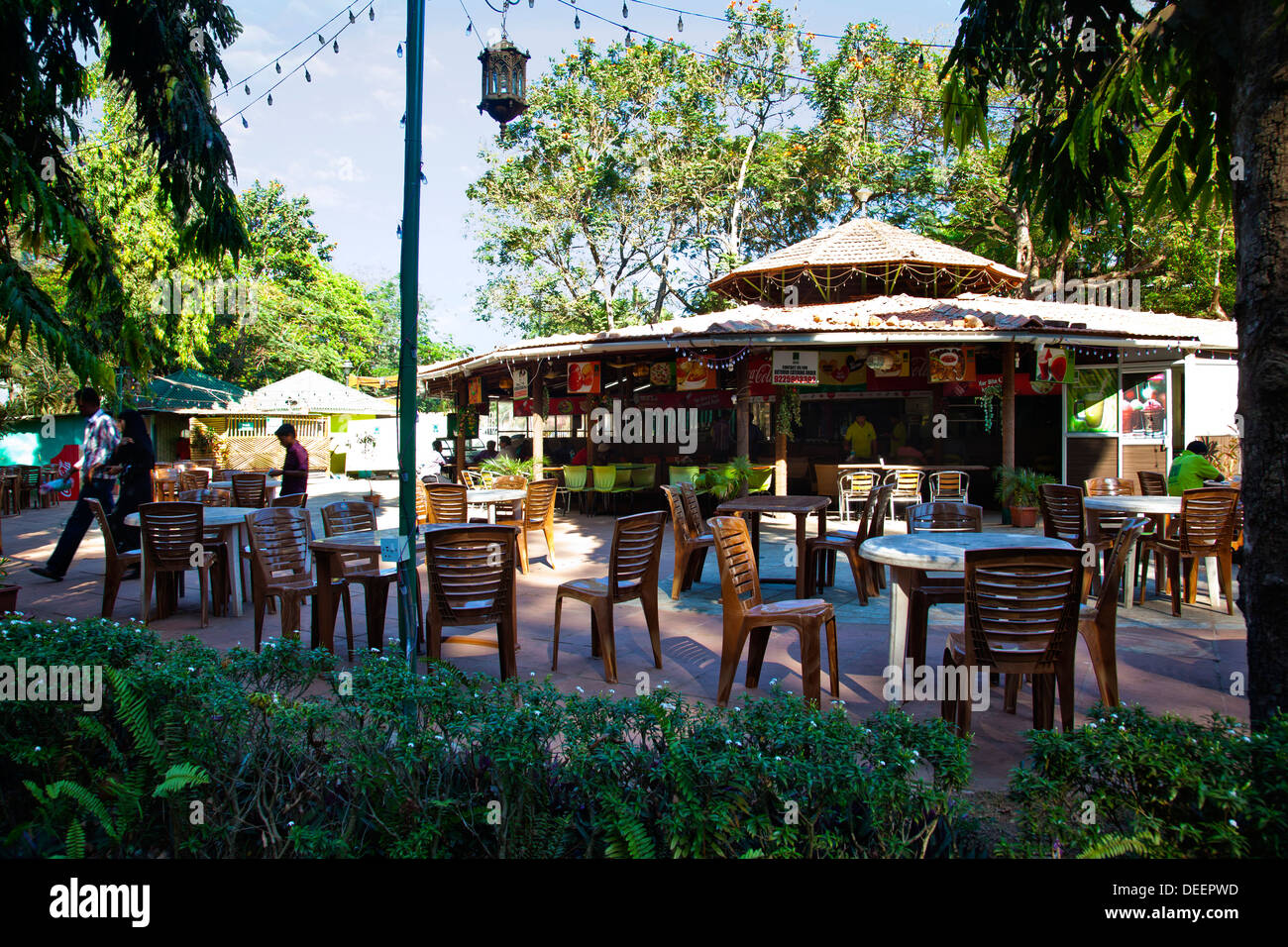 Restaurant in a garden, Campal Gardens, Panaji, North Goa, Goa, India Stock Photo