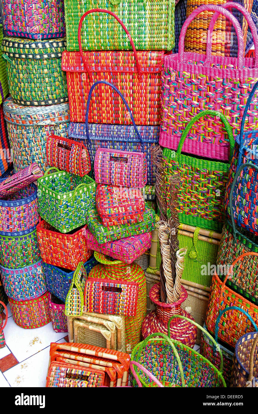 Baskets shop. Inca market. Lima. Perú Stock Photo 60562017 Alamy