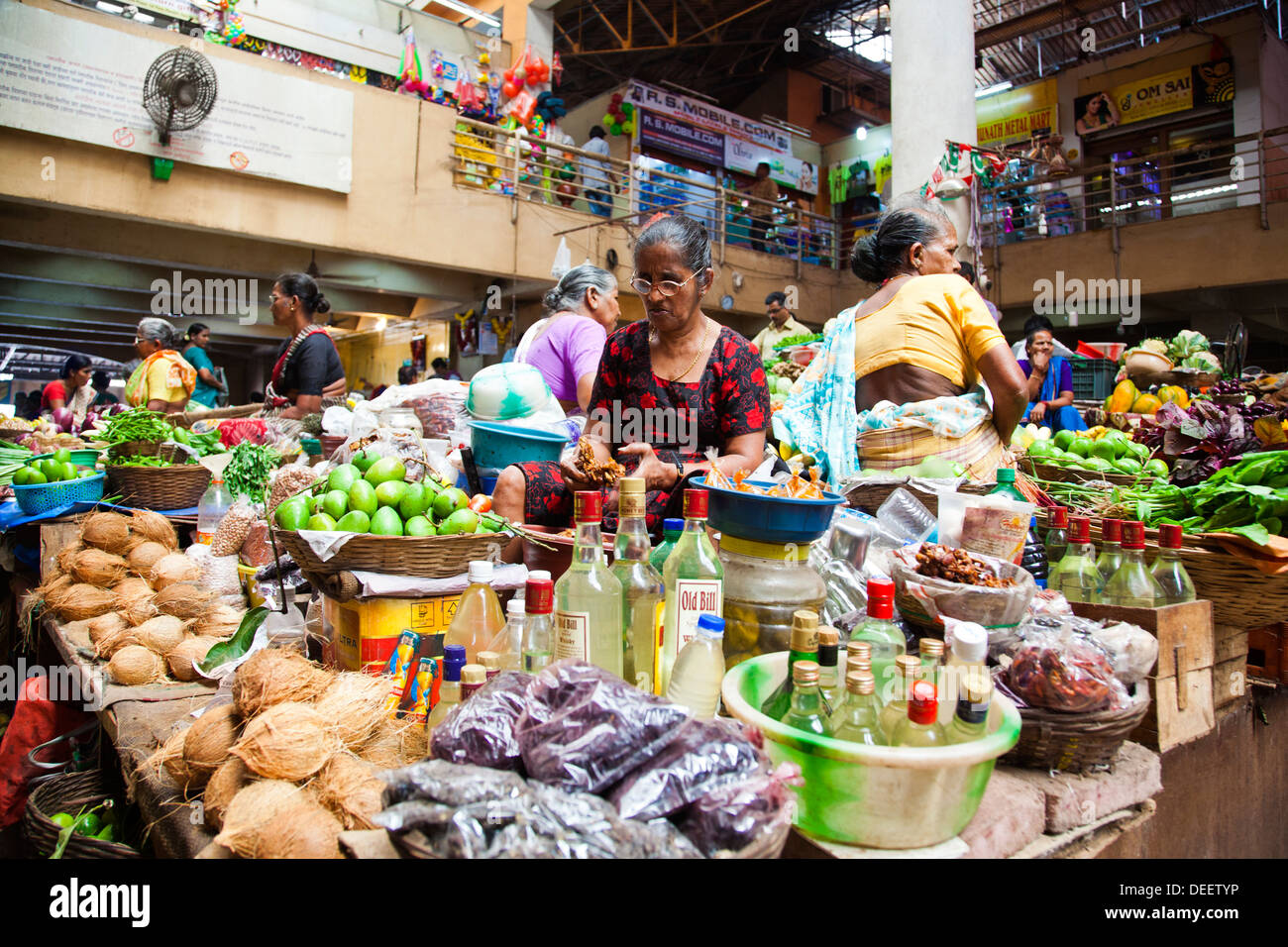 Vendors selling vegetables, Municipal Market, Panaji, North Goa, Goa, India Stock Photo Alamy