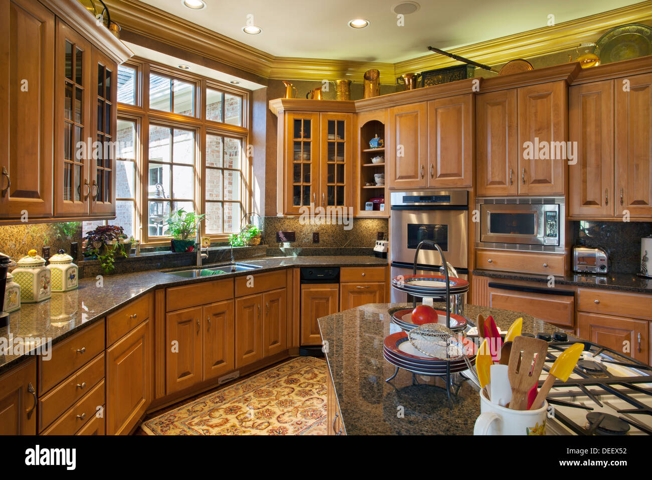 Kitchen in luxury home in Nashville Tennessee, USA Stock Photo