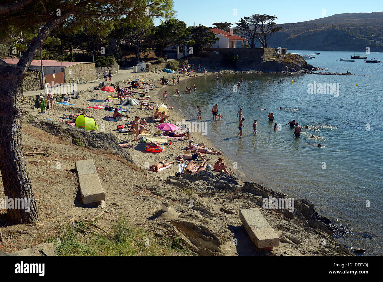 cadaques beach catalonia spain Stock Photo