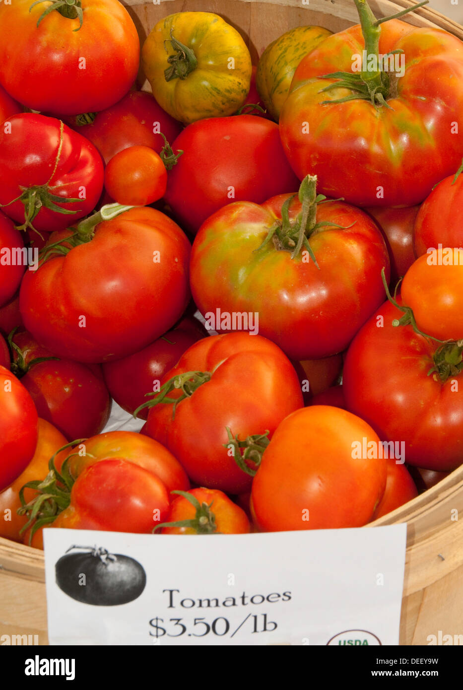 Local grown fruit and vegetables sold at the Farmers Market in downtown
