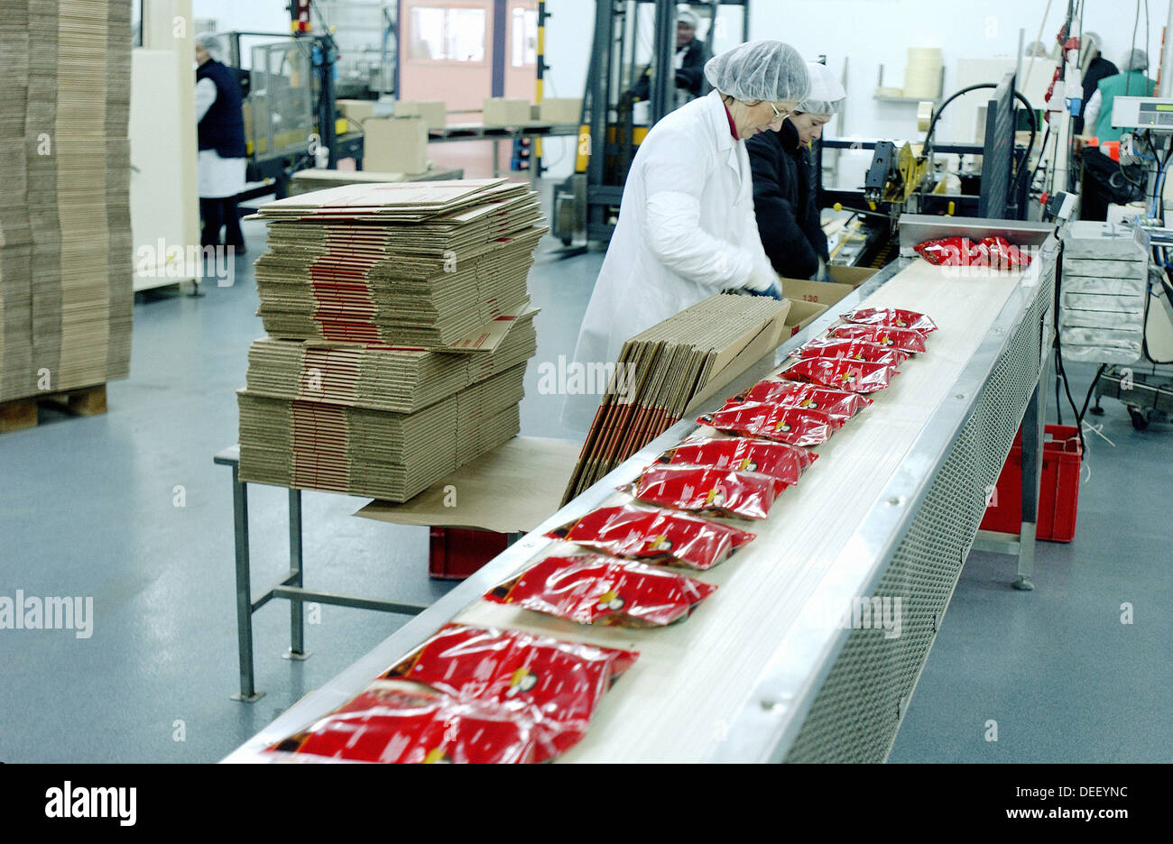 Frozen Food Industry Packing Line Navarre Spain Stock Photo Alamy