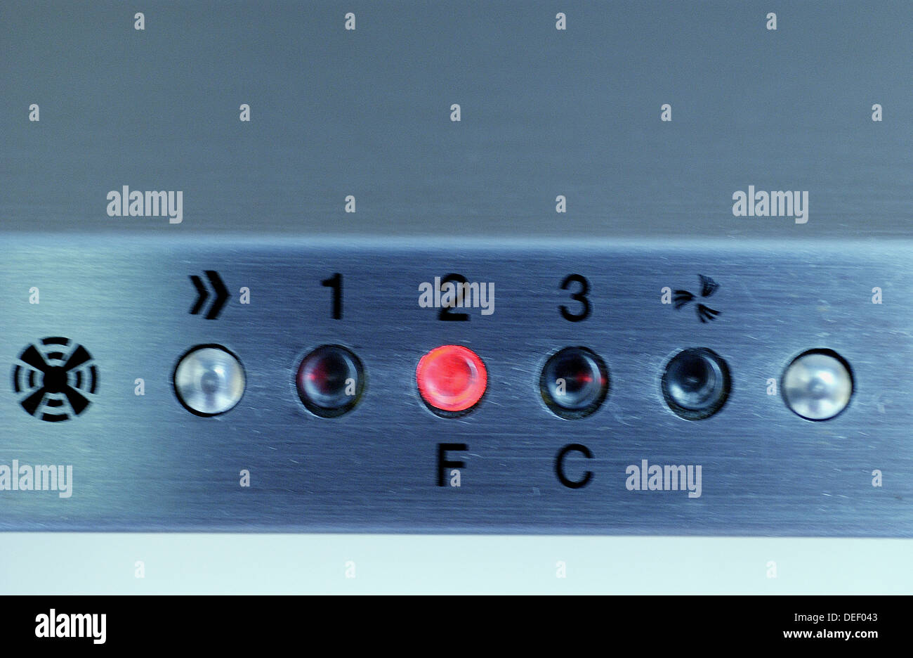 Controls of a stove extractor hood Stock Photo Alamy
