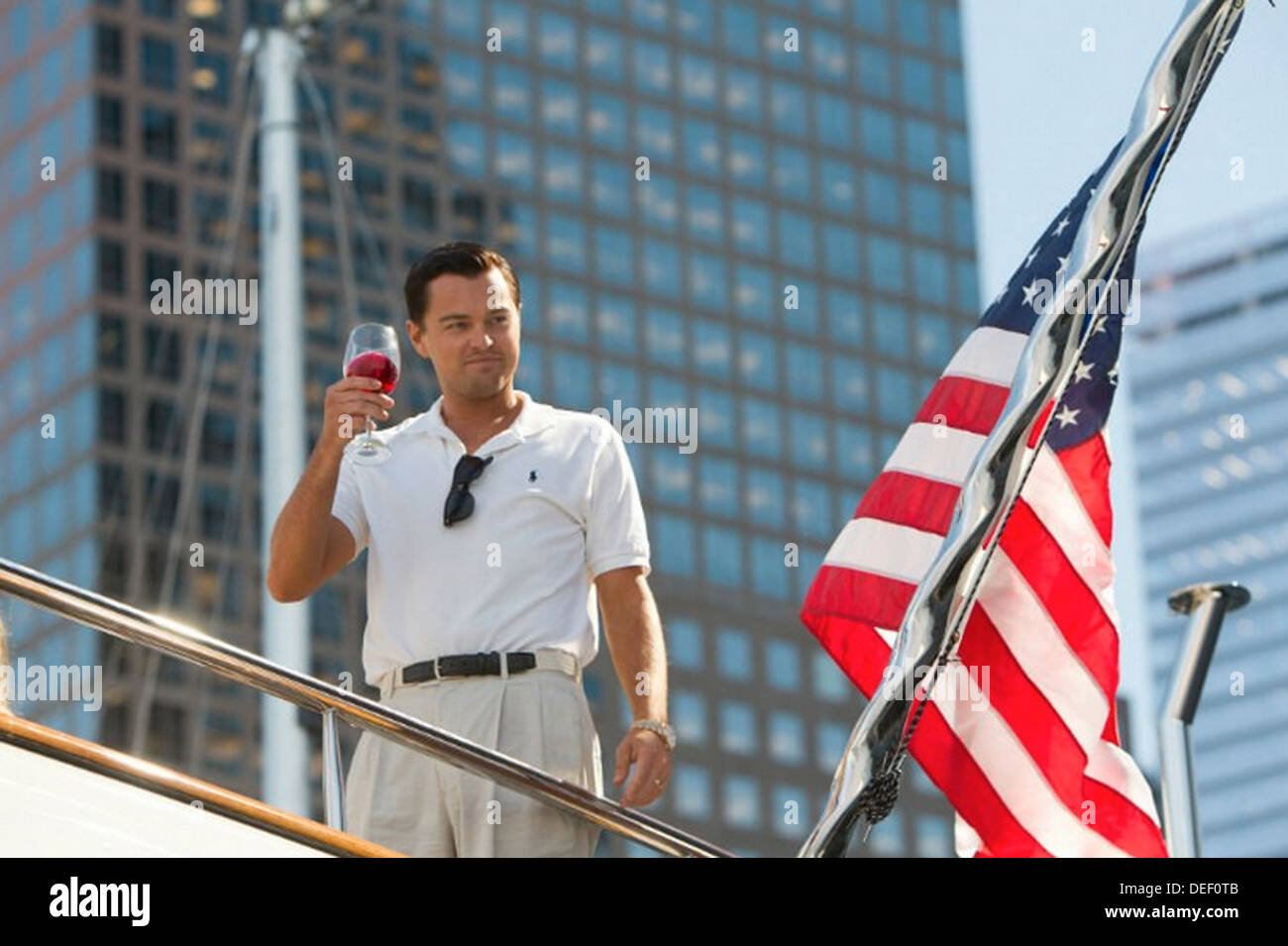 THE WOLF OF WALL STREET 2013 Paramount Pictures film with Leonardo DiCaprio as Jordan Belfort Stock Photo