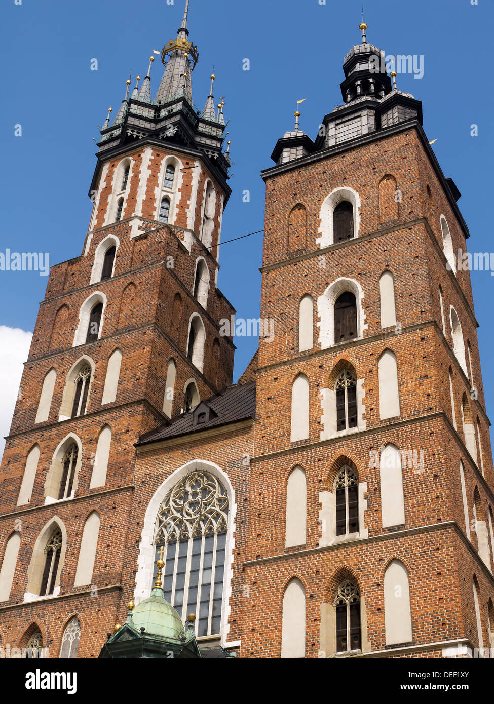 Church of Mariacki or St Marys Church in Krakow Poland Stock Photo