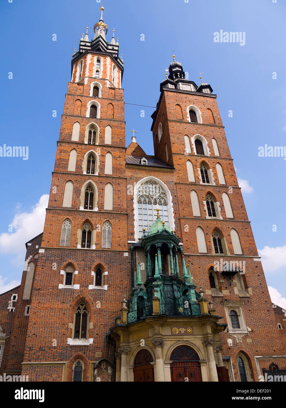 Church of Mariacki or St Marys Church in Krakow Poland Stock Photo