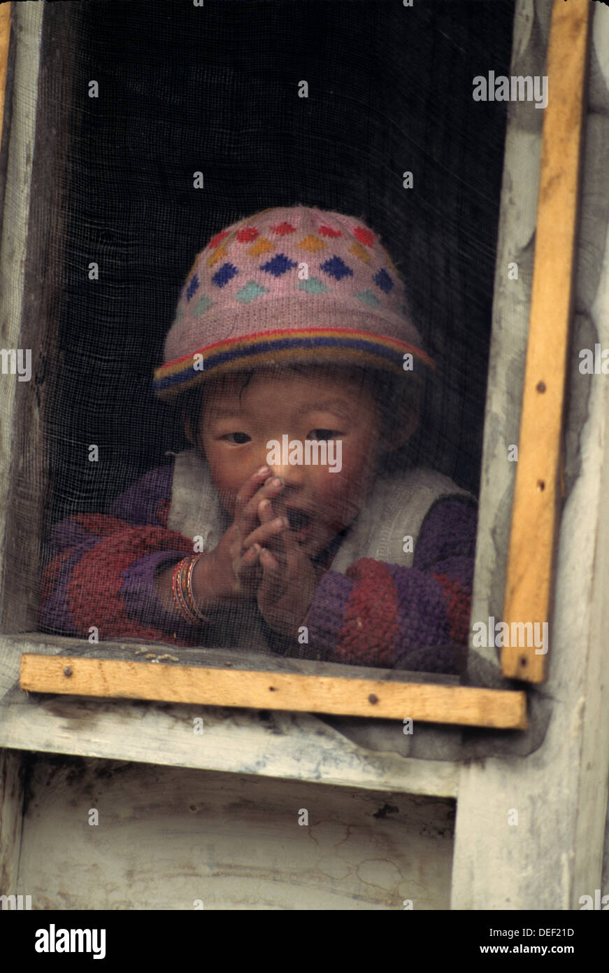nepal, village, people, portrait, himalaya, asia, face, nepalese Stock Photo