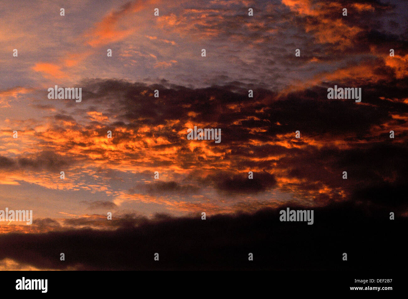 Mackerel Sky sunset Stock Photo