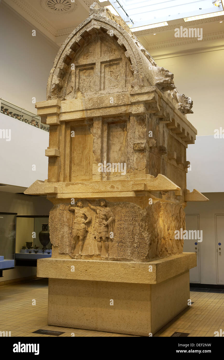 The tomb of Payava, a Lykian aristocrat, Greece & Lycia, The British Museum, London. England. UK. Stock Photo