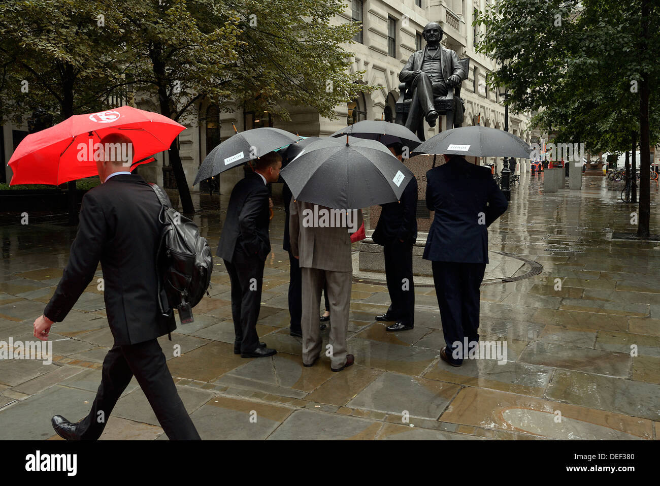 city of london umbrellas Stock Photo Alamy