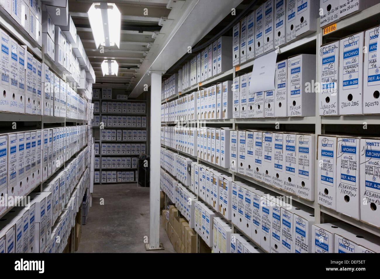 File room, archive. Guipuzcoa, Euskadi, Spain Stock Photo