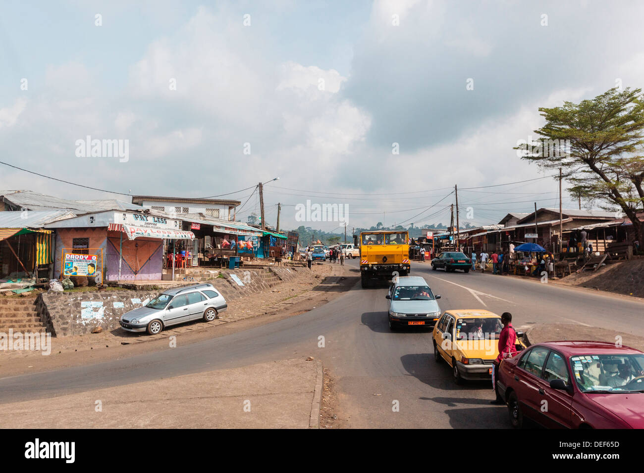 Africa, Cameroon, Limbe. Traffic in city center Stock Photo Alamy
