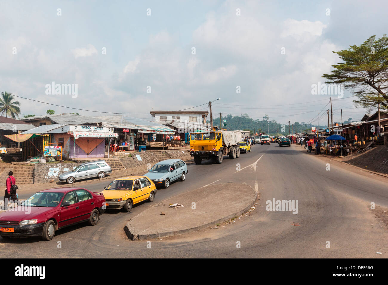 Africa, Cameroon, Limbe. Traffic in city center Stock Photo Alamy