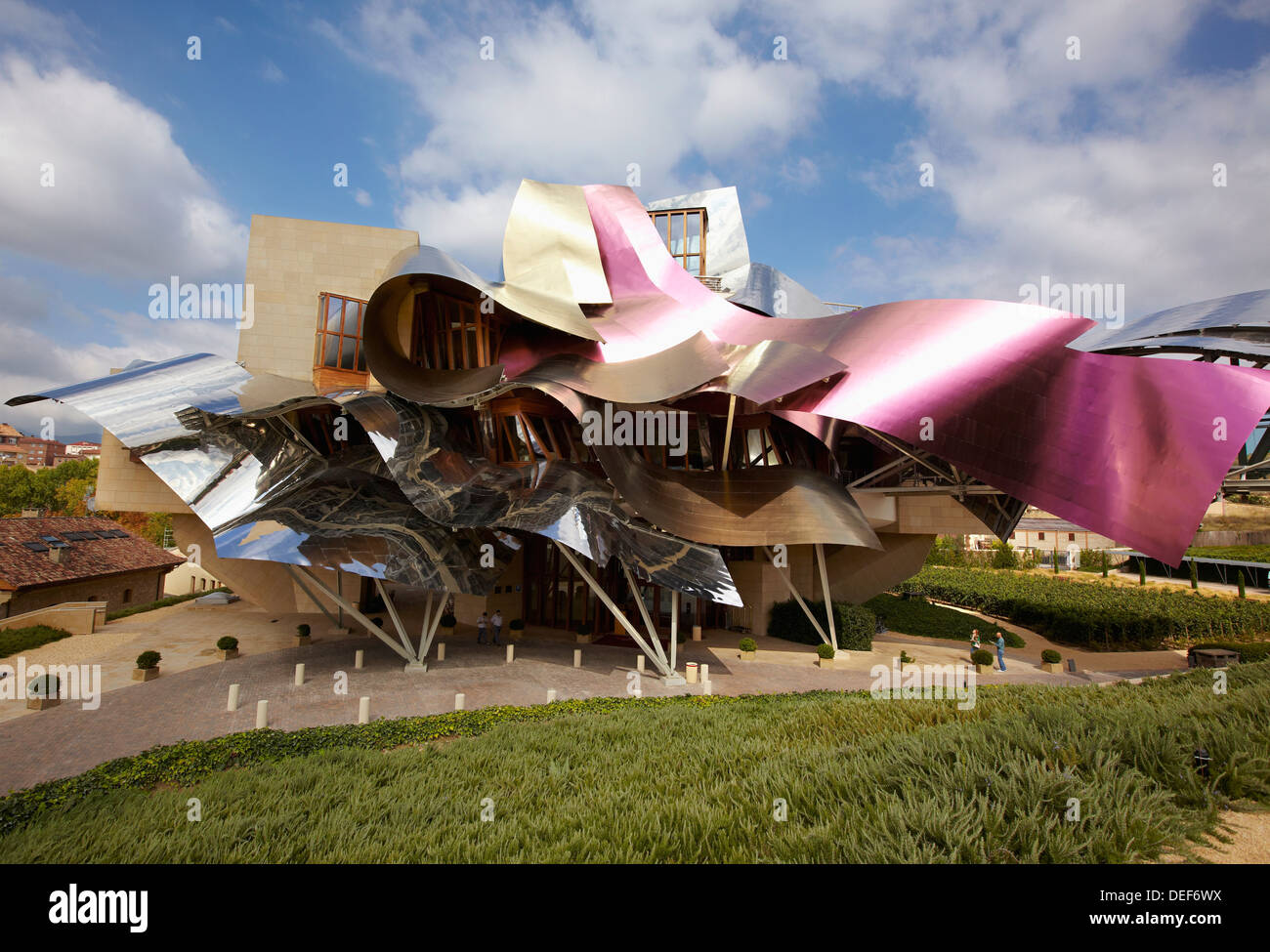 Hotel designed by Frank Gehry, Bodegas Marques de Riscal, Elciego, Rioja Alavesa, Araba, Basque Country, Spain Stock Photo