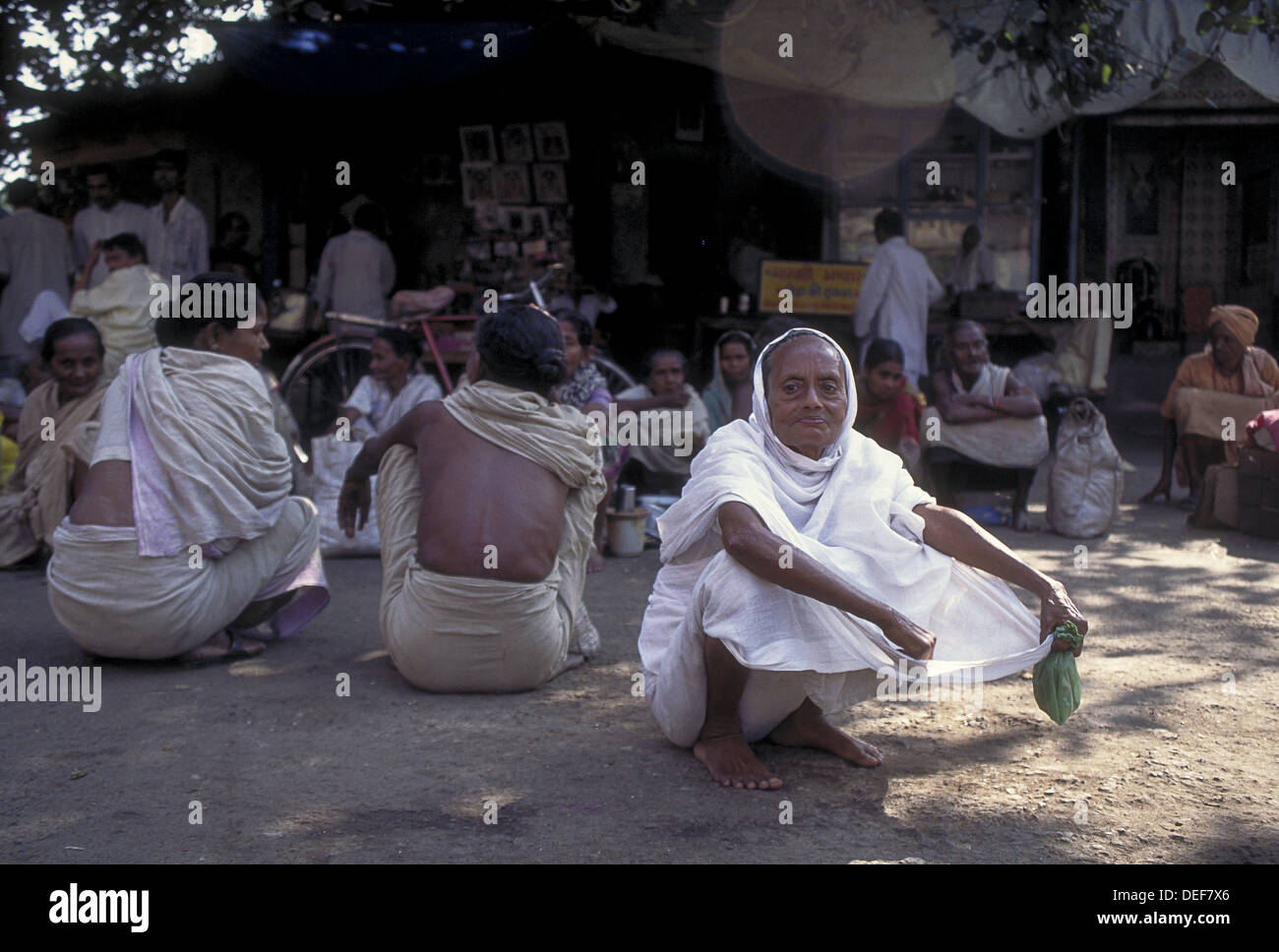 Indian beggar from Puttaparthi India Stock Photo