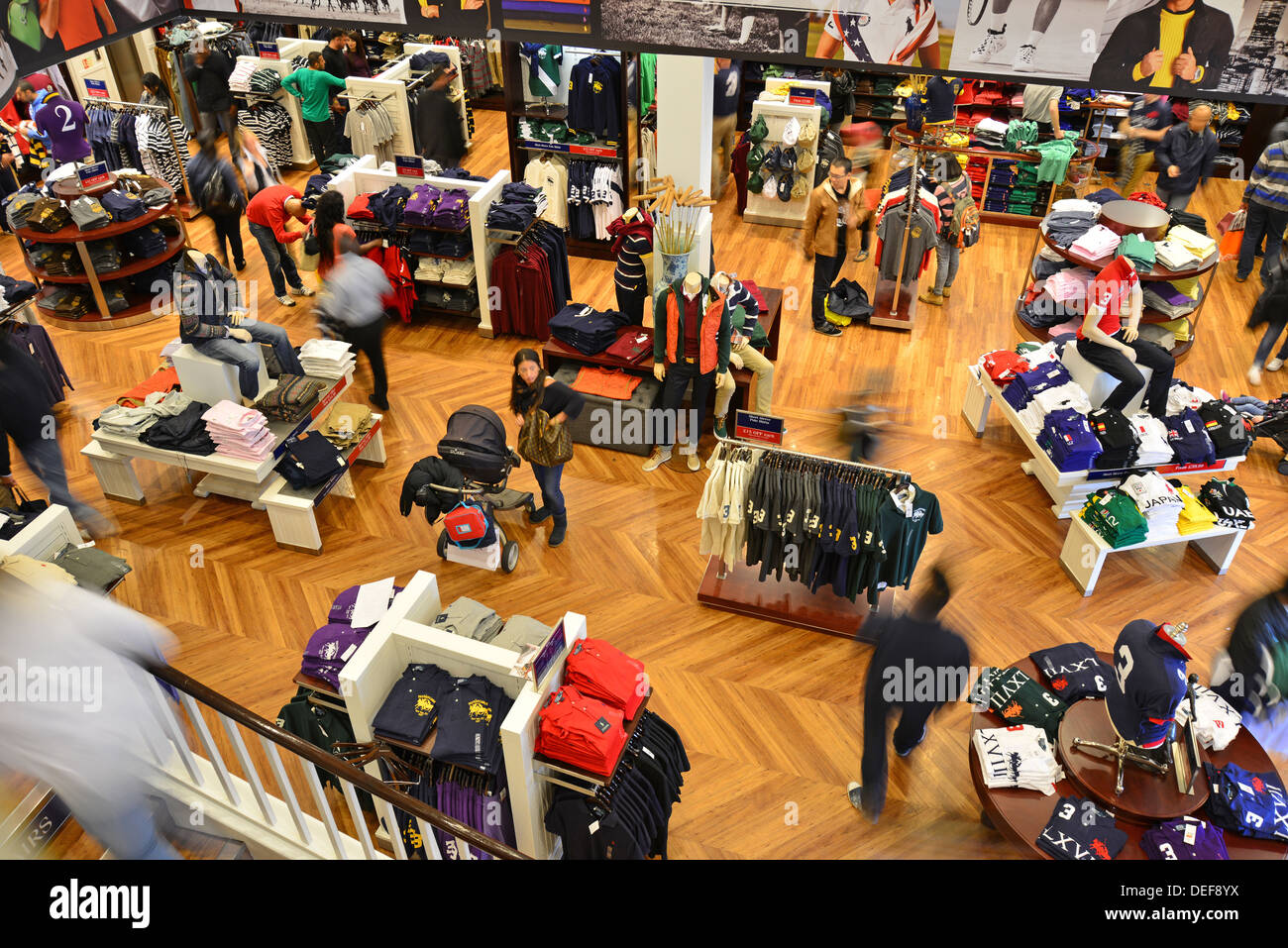 Luxury shopping mall department, clothing store interior. Panorama,  Vilnius, Lithuania 10 April 2022 Stock Photo - Alamy