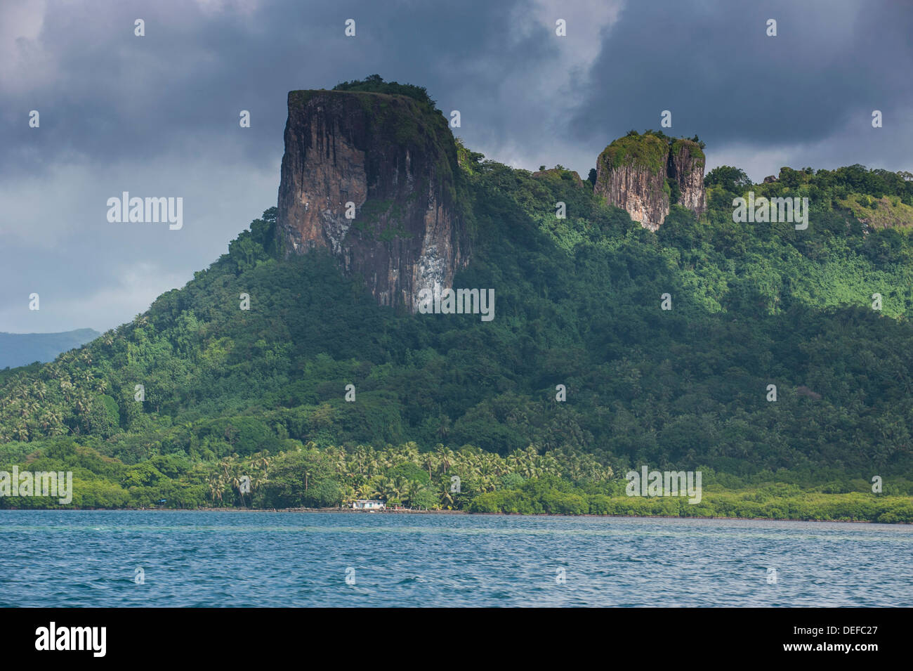 Sokehs Rock, Pohnpei (Ponape), Federated States of Micronesia, Caroline Islands, Central Pacific, Pacific Stock Photo