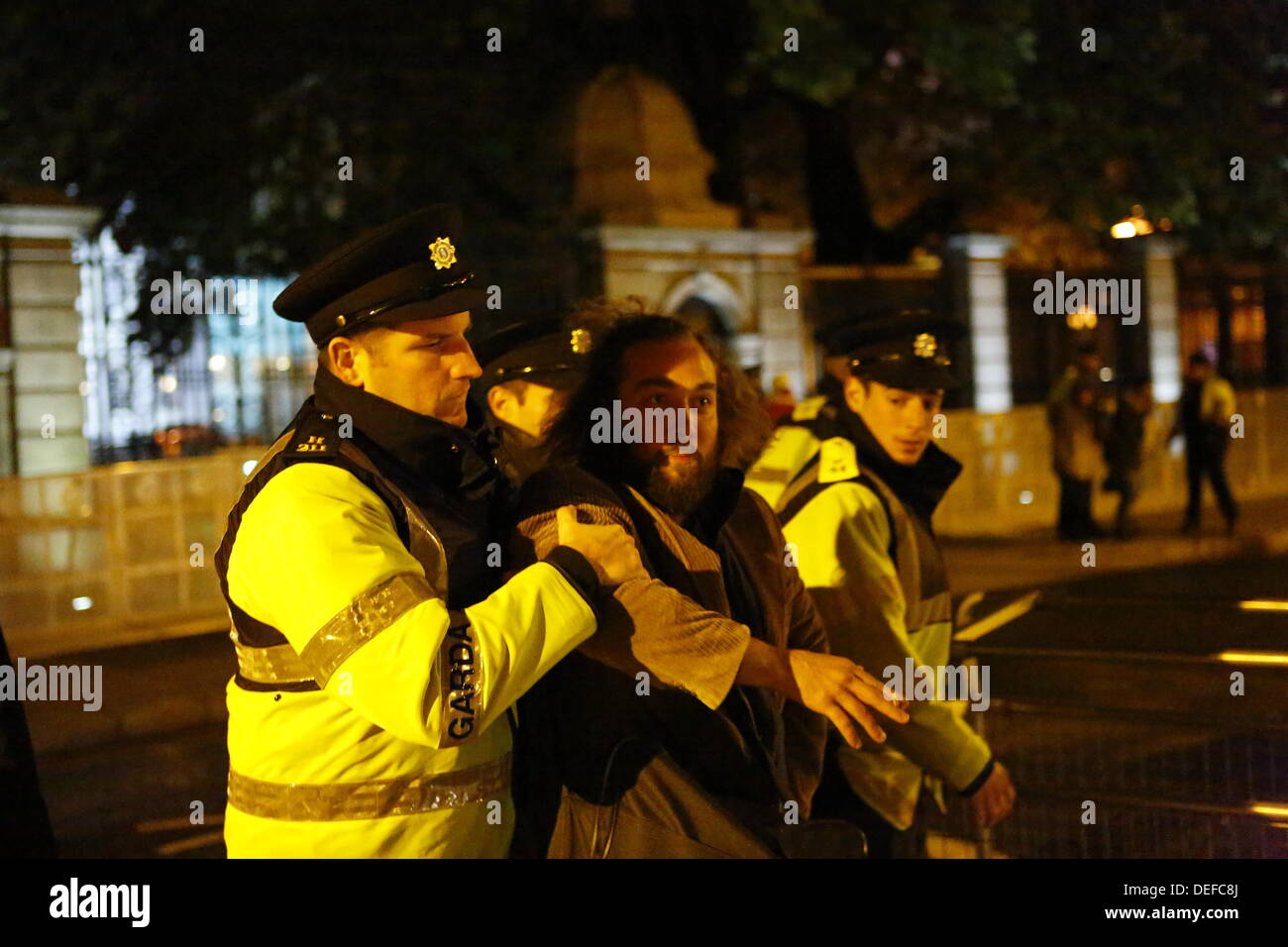 Dublin, Ireland. 18th September 2013. A Garda officer (Irish Police