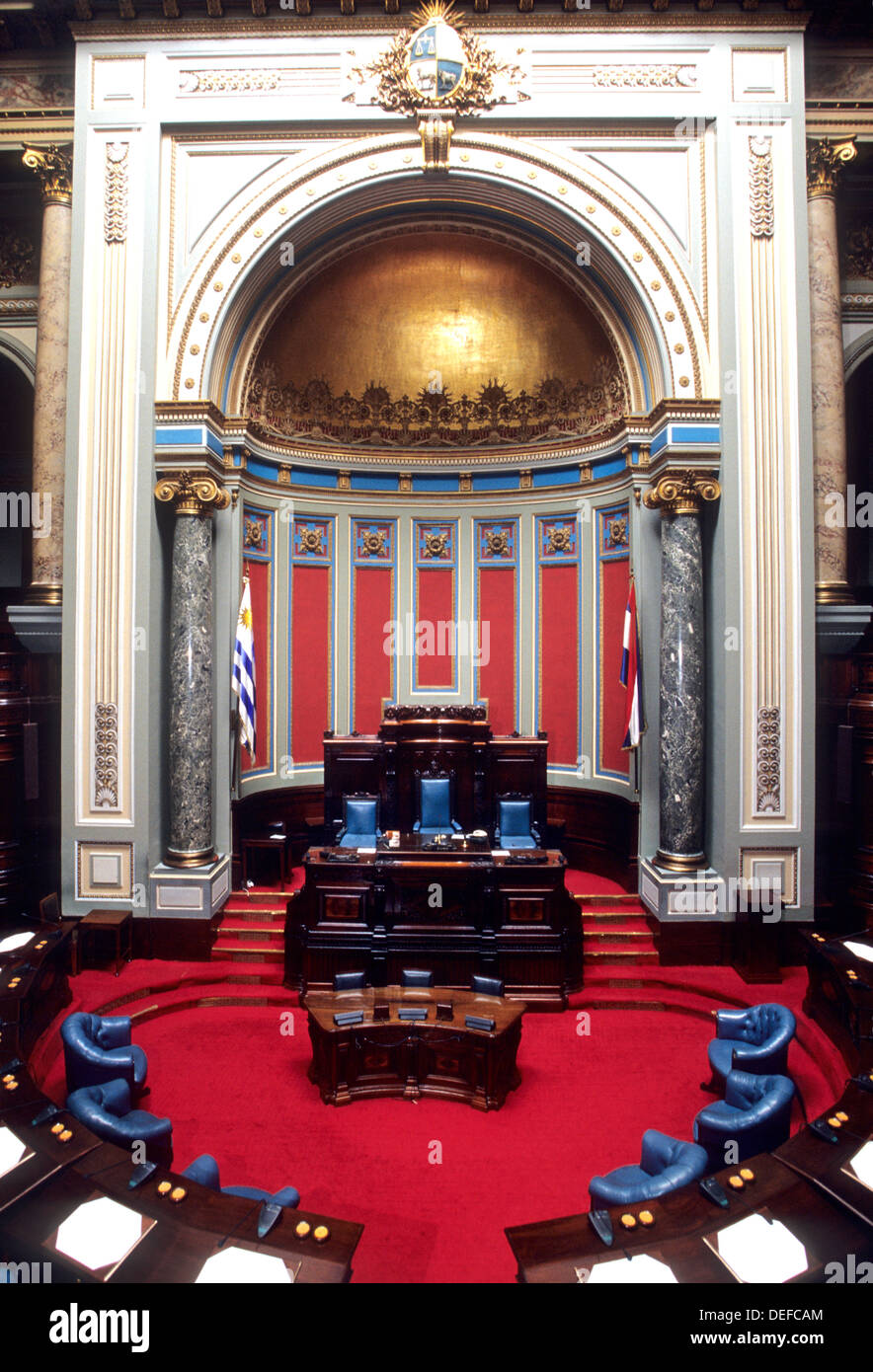 Legislature Chambers in the Palacio Legislativo (Legislative Palace) in Montevideo Uruguay South America Stock Photo