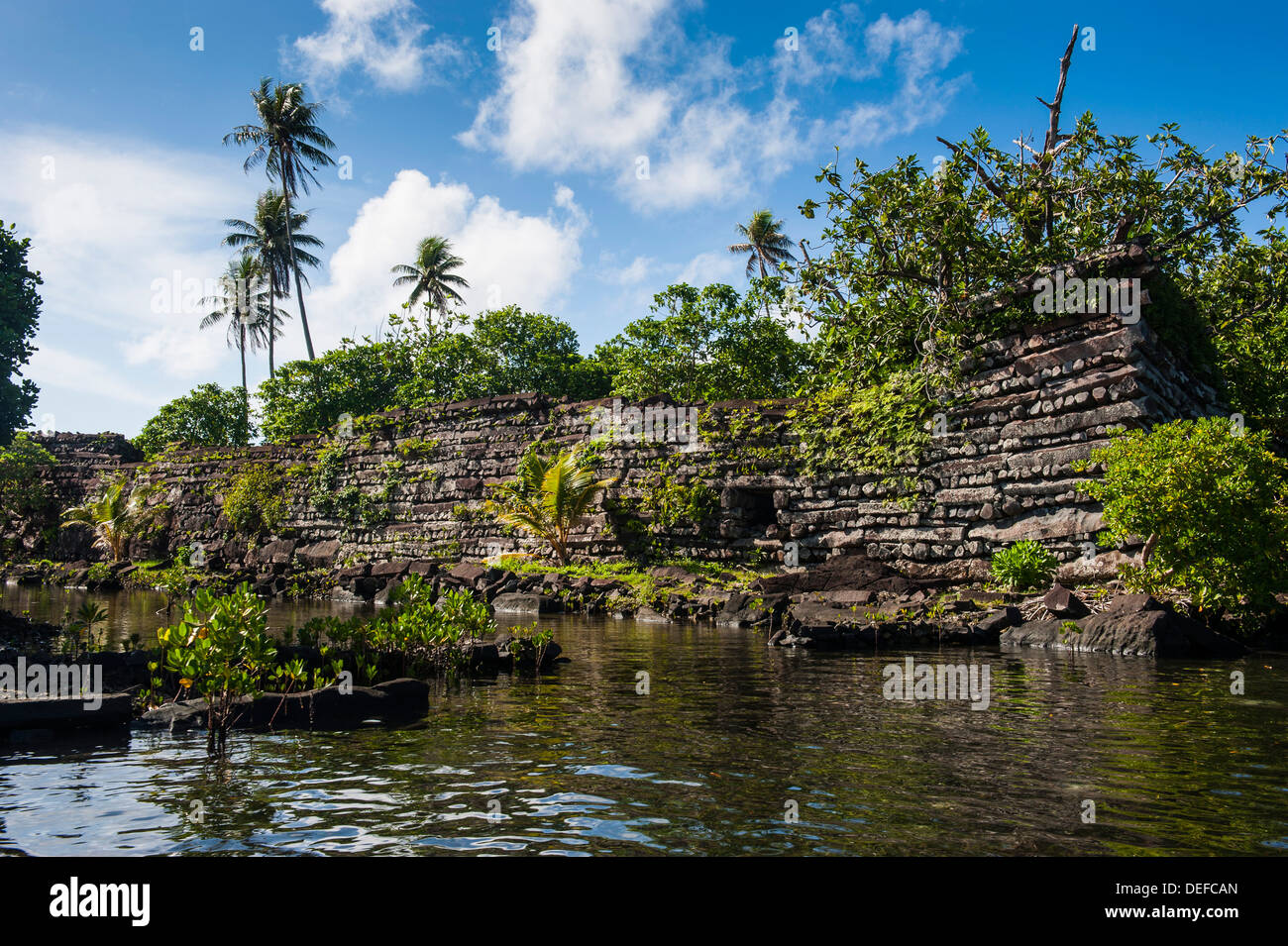 Ruined city of Nan Madol, Pohnpei (Ponape), Federated States of Micronesia, Caroline Islands, Central Pacific, Pacific Stock Photo