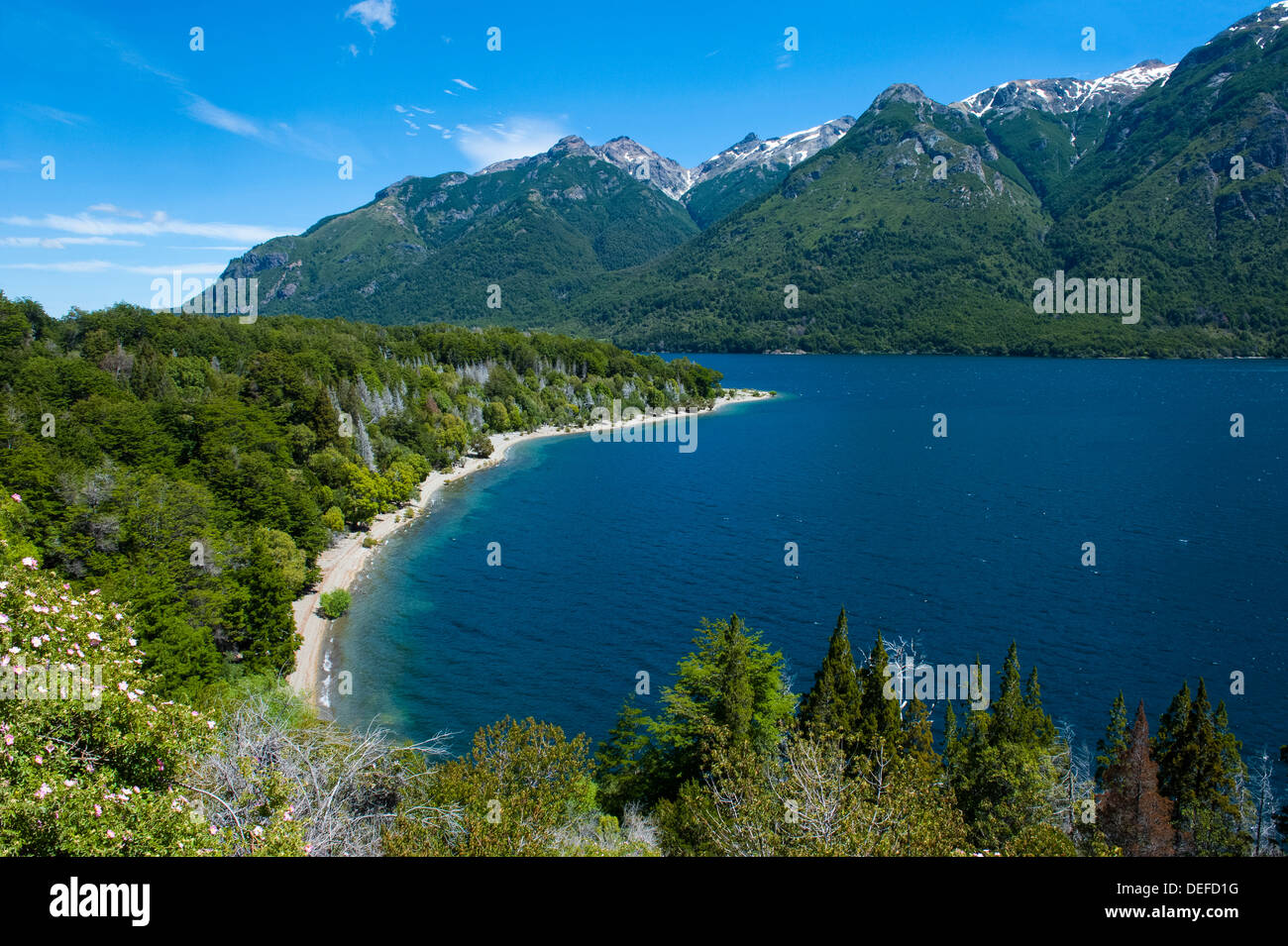 Beautiful mountain lake in the Los Alerces National Park, Chubut, Patagonia, Argentina, South America Stock Photo
