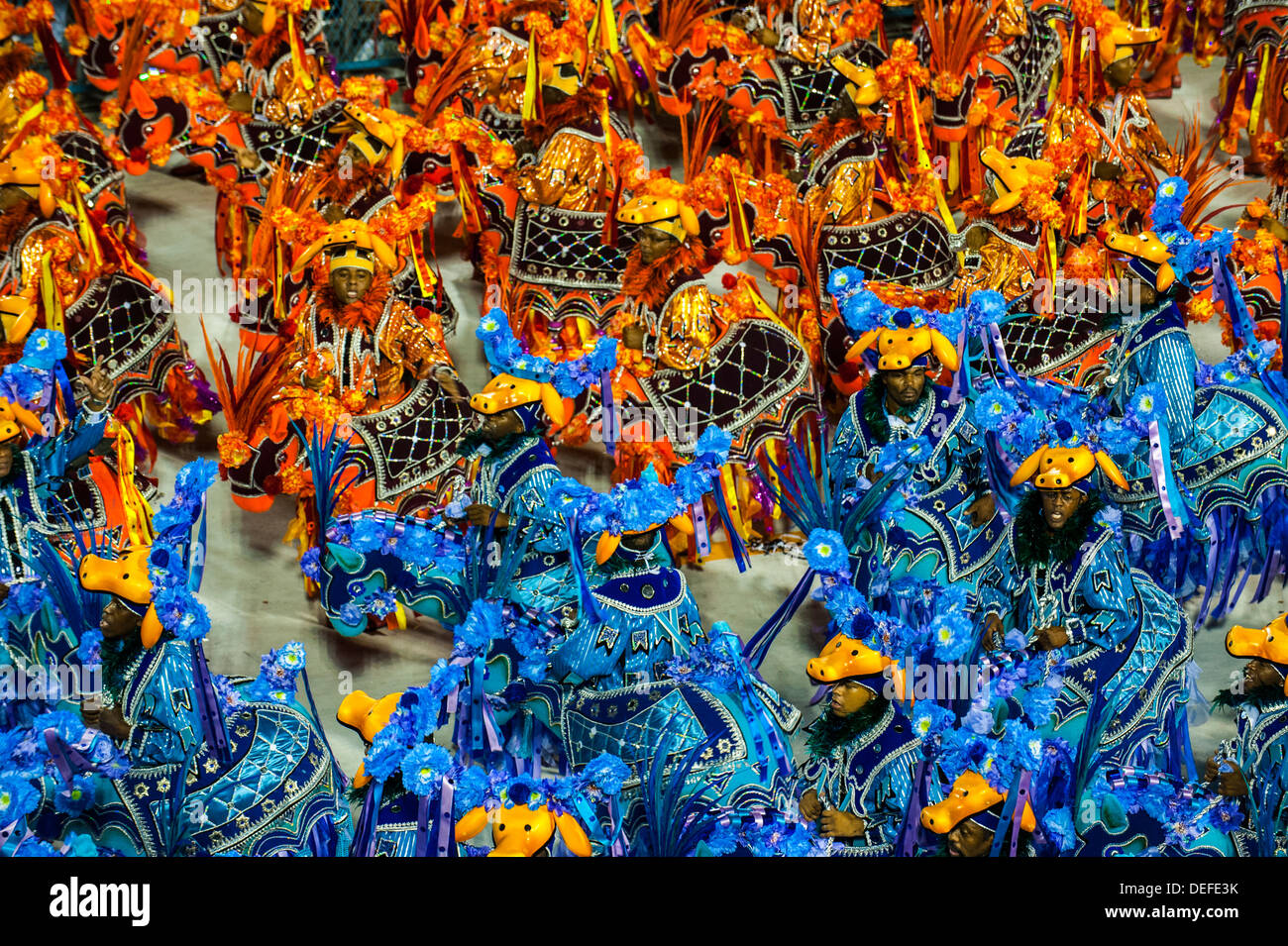 Samba Parade at the Carnival in Rio de Janeiro, Brazil, South America Stock Photo