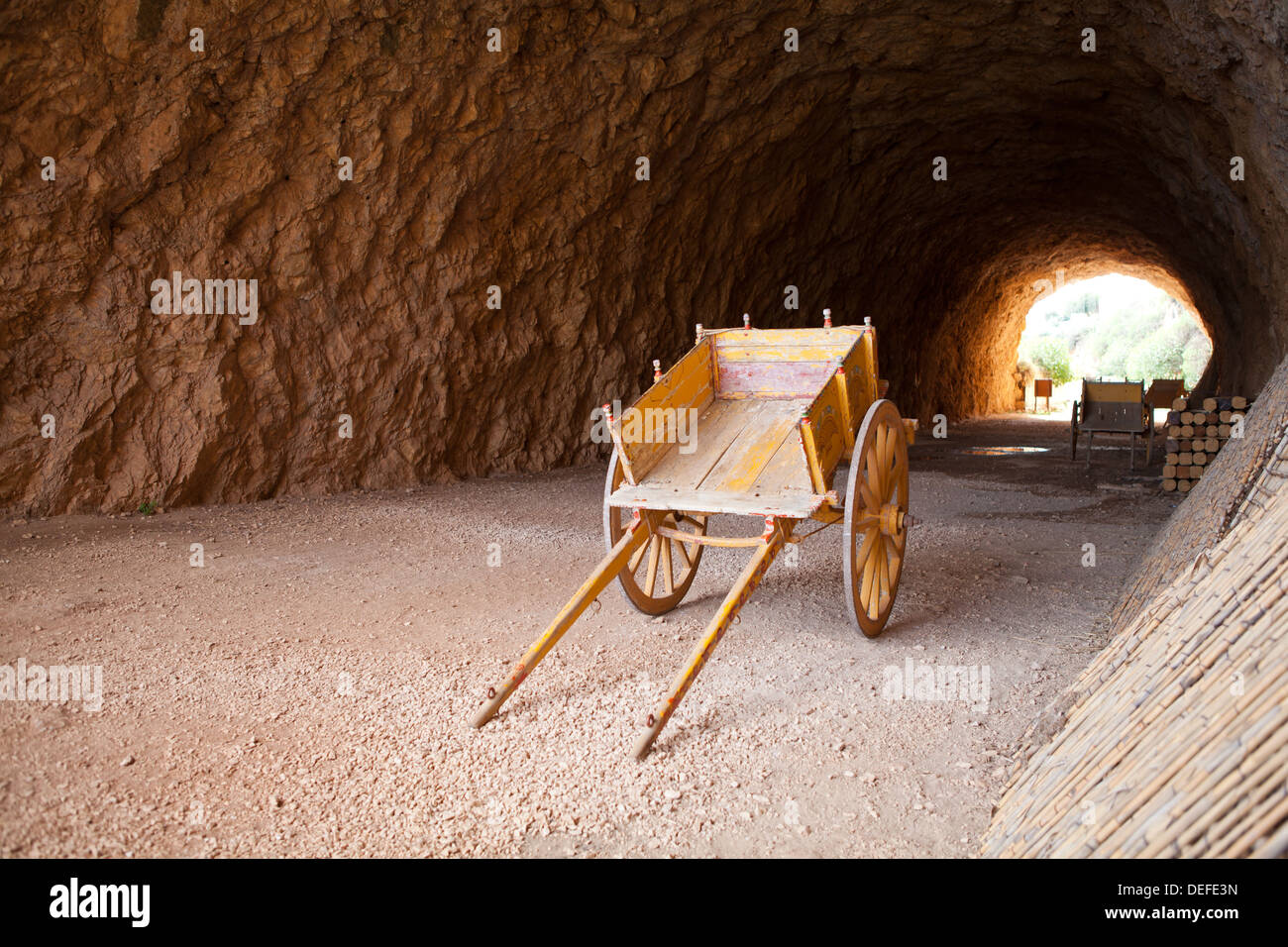 A Sicilian cart in the Zingaro natural reserve in the Province of Trapani, Sicily. Stock Photo