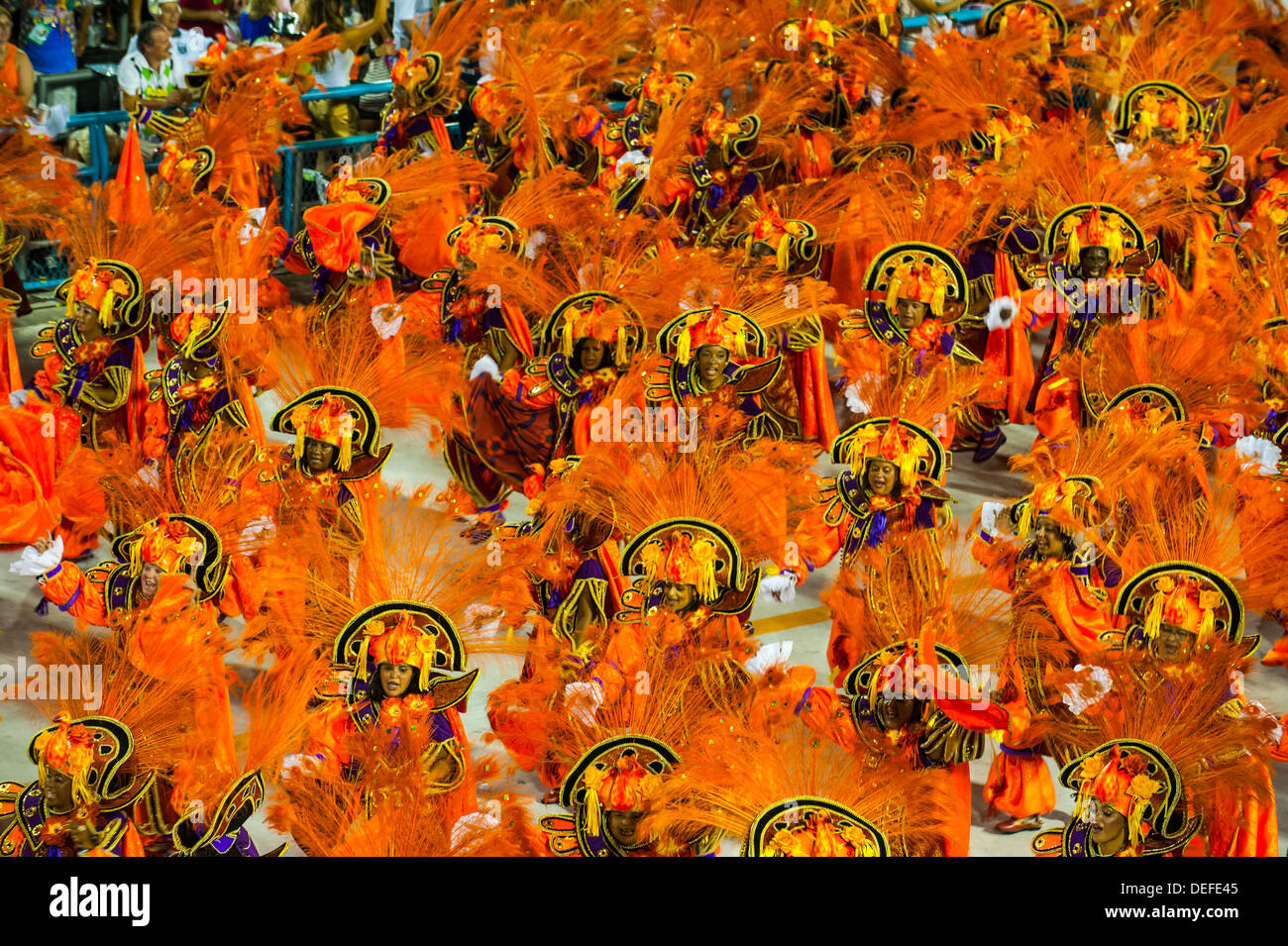 Samba Parade at the Carnival in Rio de Janeiro, Brazil, South America Stock Photo