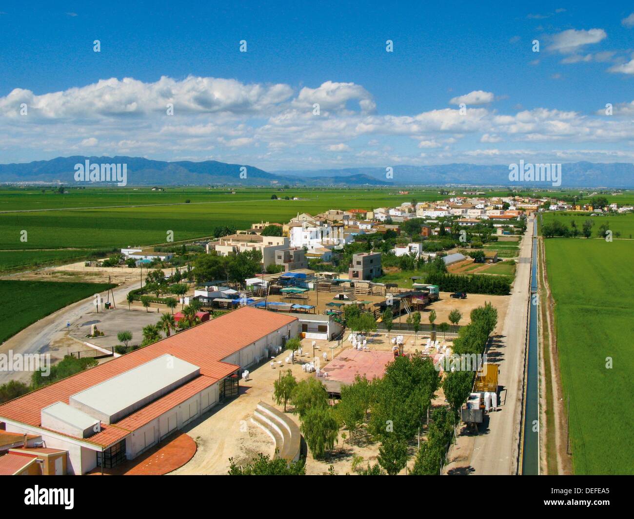 Aerial photography of the Ebro delta Stock Photo Alamy