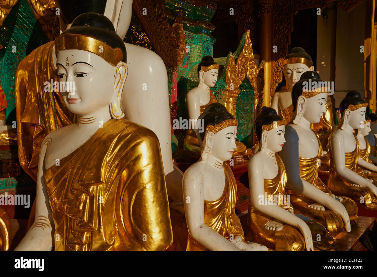 Monastery, Shwedagon Paya, Yangon (Rangoon), Myanmar (Burma), Asia Stock Photo
