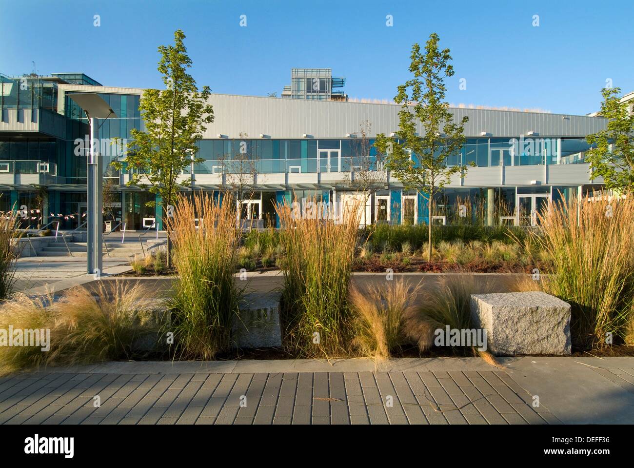Creekside Community Centre At Millennium The Former Vancouver Olympic Village False Creek Vancouver British Columbia Stock Photo Alamy