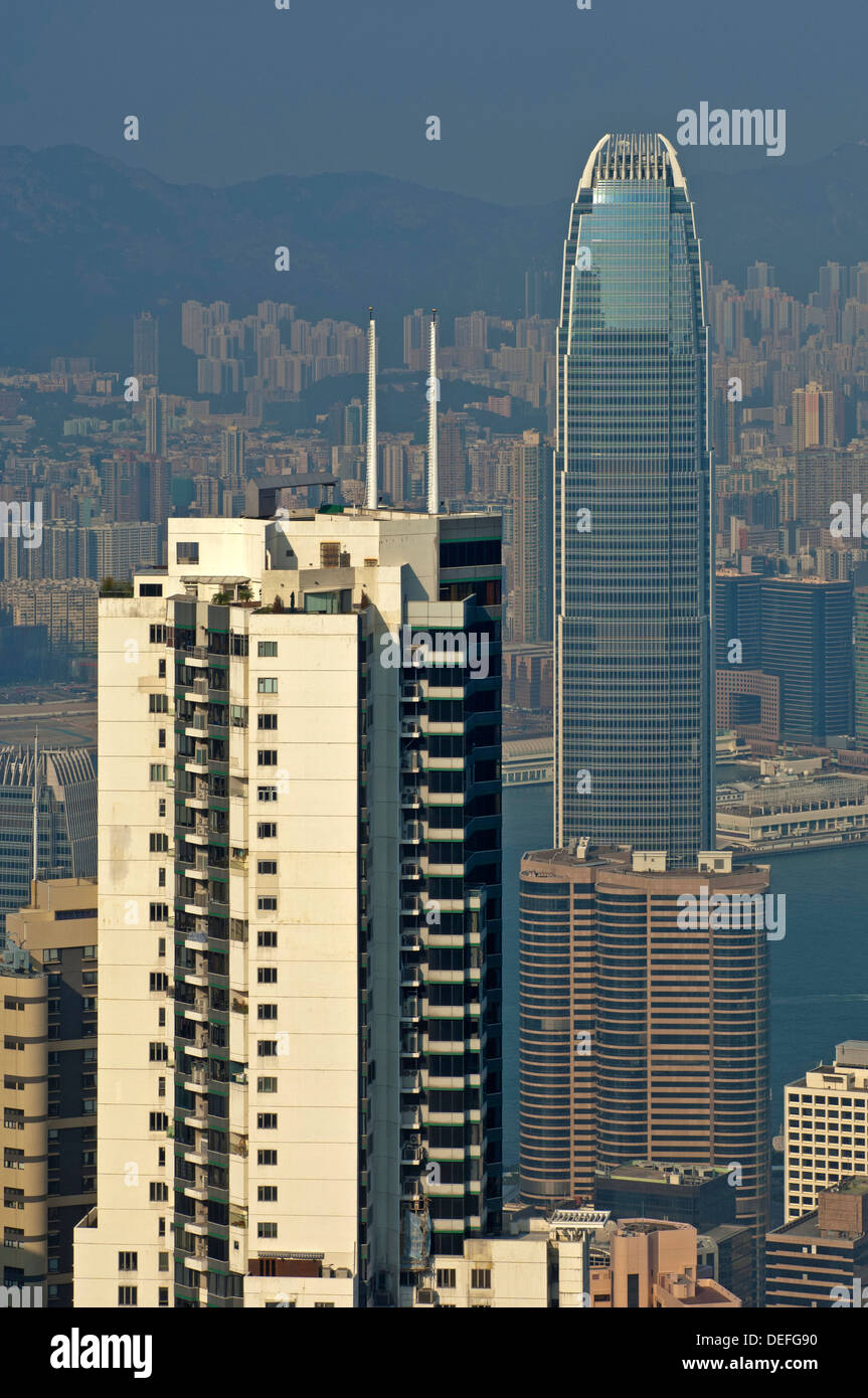 Two Ifc Residential towers, office towers and Two International Finance Centre ...