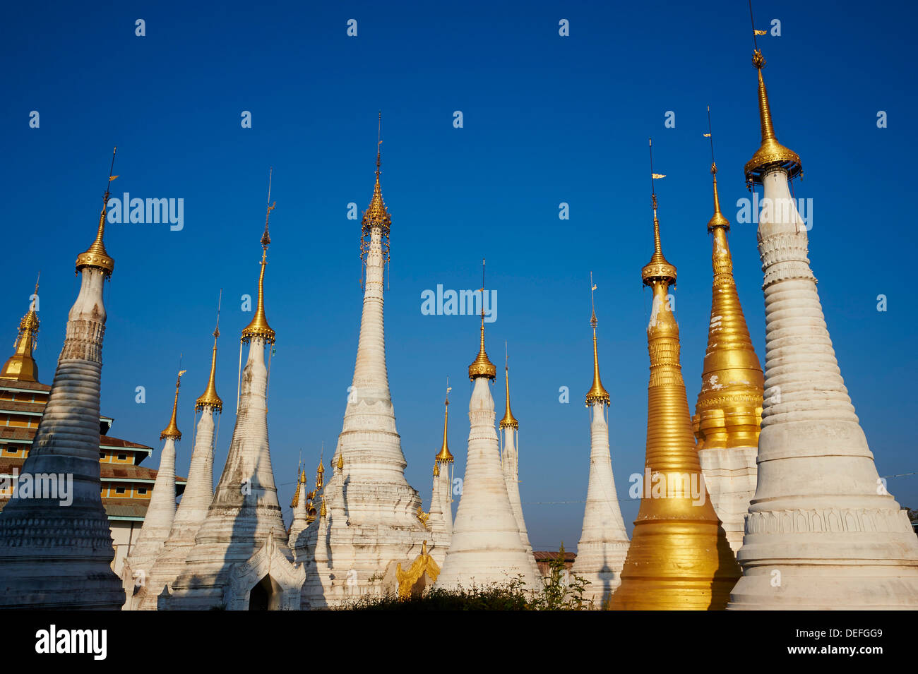Monastery, Ywama village, Inle Lake, Shan State, Myanmar (Burma), Asia Stock Photo