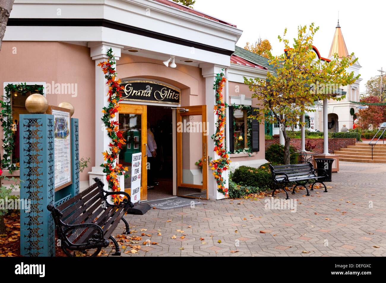 The shops and stores at the Grand Village Shopping Center in Branson