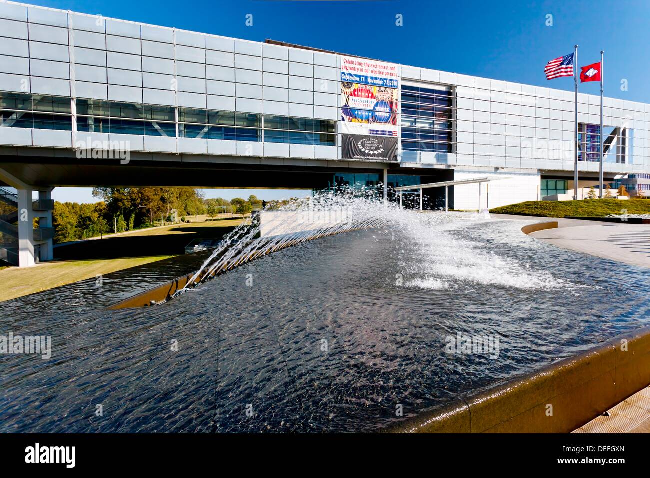 The William J Clinton presidential library in Little Rock, Arkansas