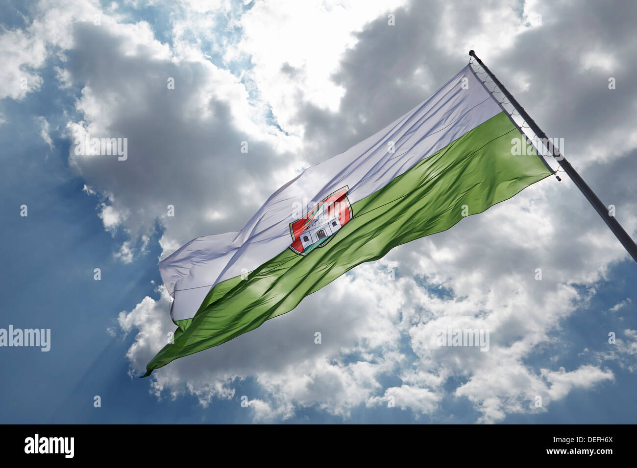 Flag of Ljubljana, Ljubljana, Slovenia Stock Photo