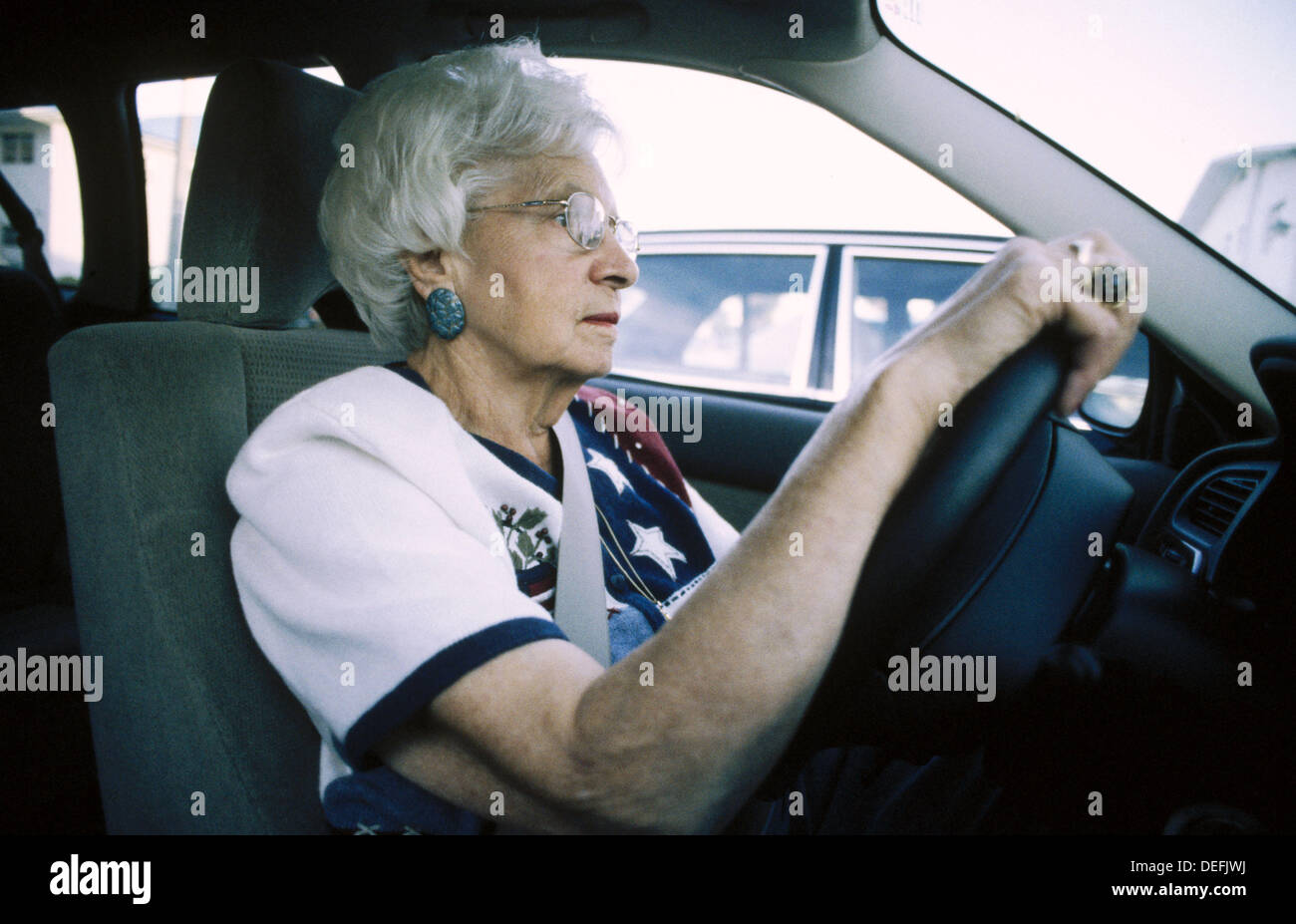 Driver behind wheel of car hi-res stock photography and images - Alamy