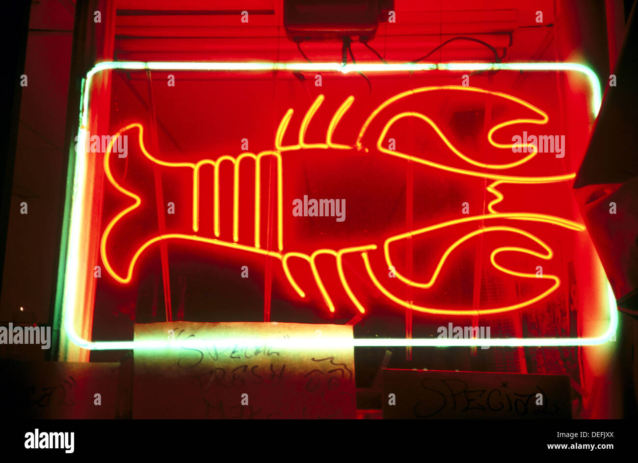 Lobster neon sign Stock Photo Alamy