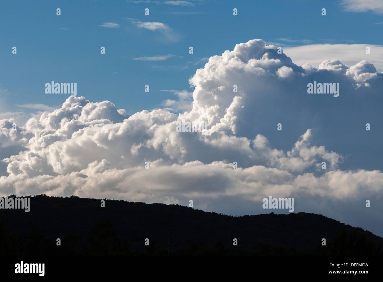 Very dramatic cumulonimbus clouds Stock Photo