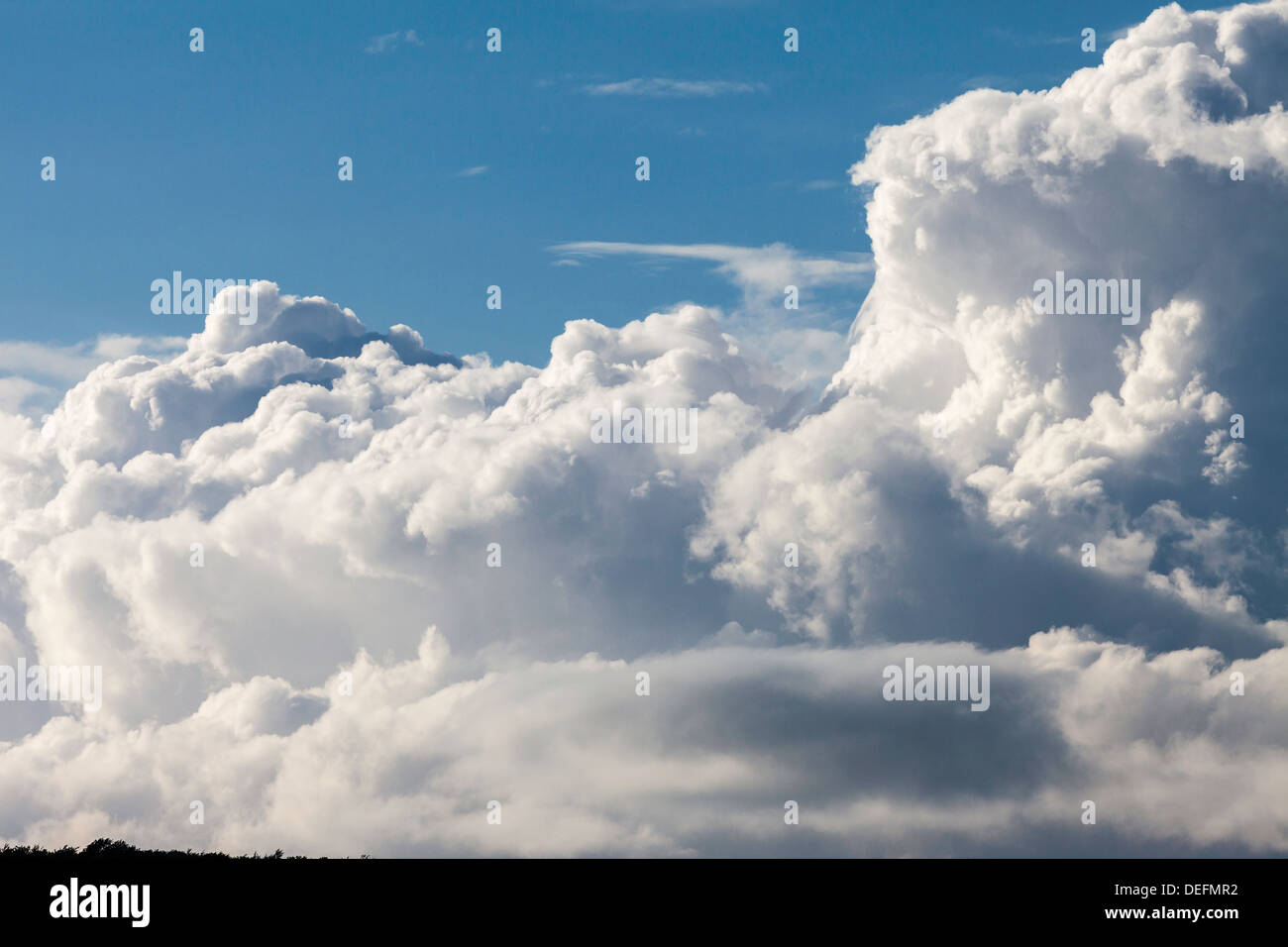 Very dramatic cumulonimbus clouds Stock Photo